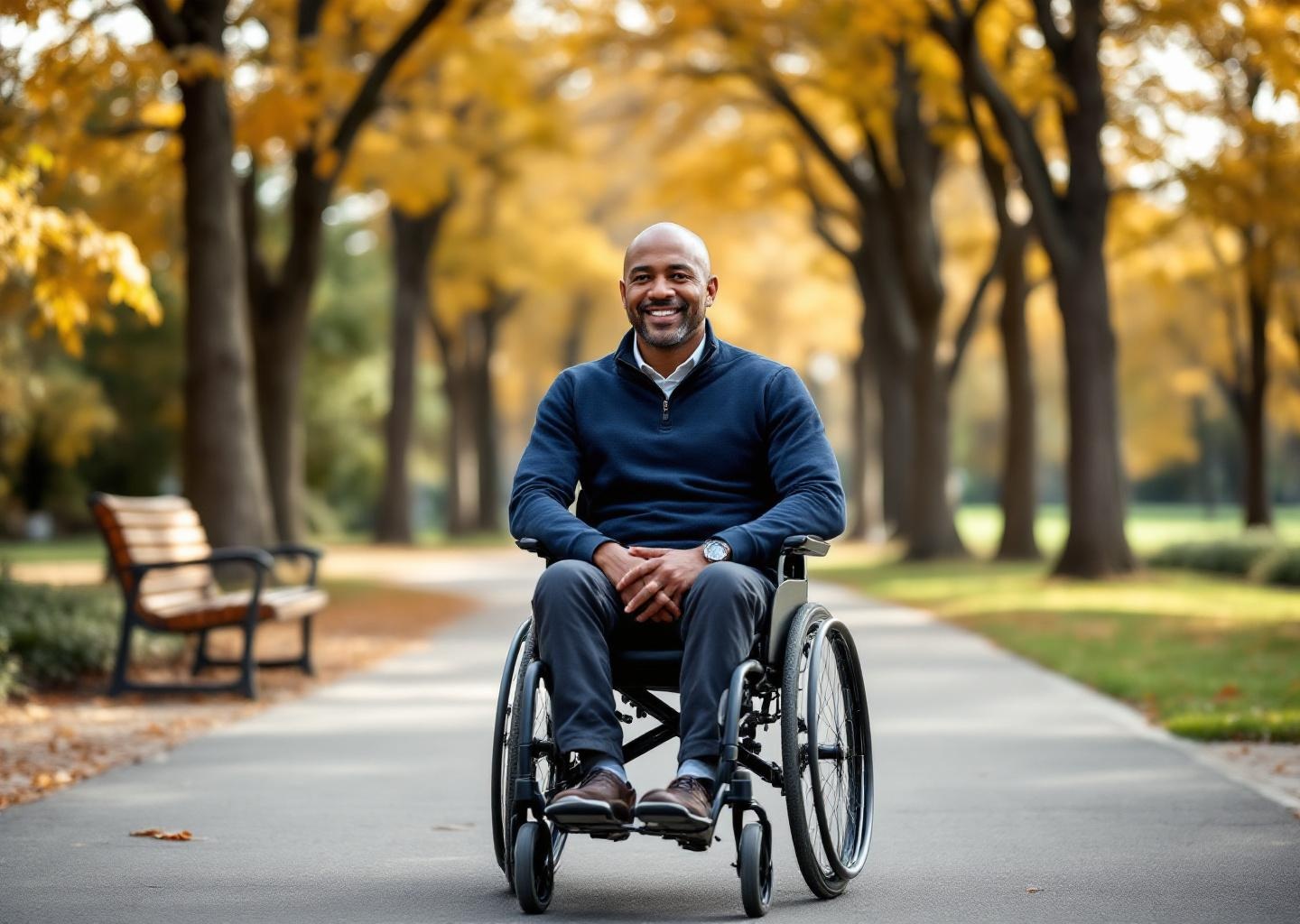 Wheelchair user on accessible pathway representing catastrophic injury cases requiring FRE 705 expert testimony
